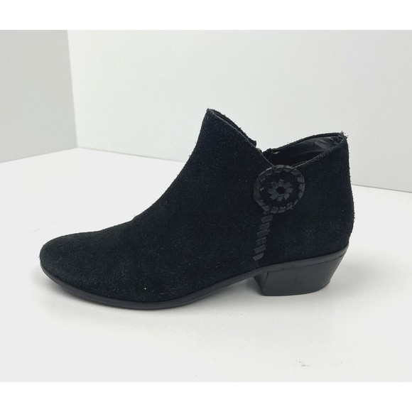Women’s Size 8.5‎ Jack Rogers Black Suede Peyton Ankle Booties Leather - Picture 1 of 9